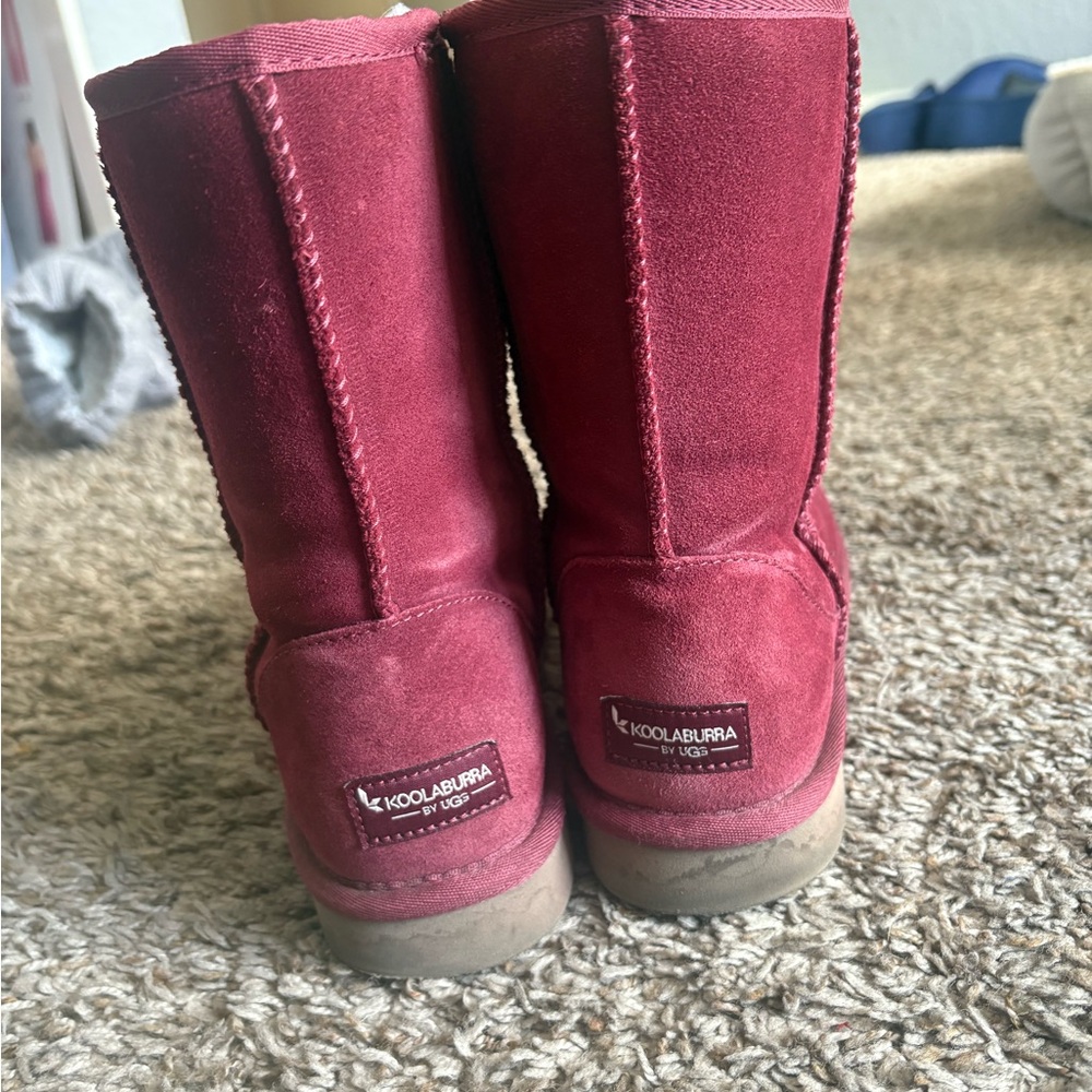Koolaburra UGG Burgundy Winter Boots - Picture 2 of 4
